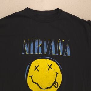 Nirvana Band Casual Crew Neck Graphic Shirt Adult Mens Size Extra Large XL Black
